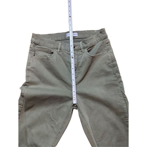 Loft high waist skinny crop jeans Olive green sz 28 - Picture 3 of 9